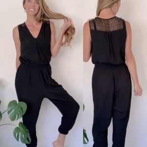 Gap Black Lace Jumpsuit